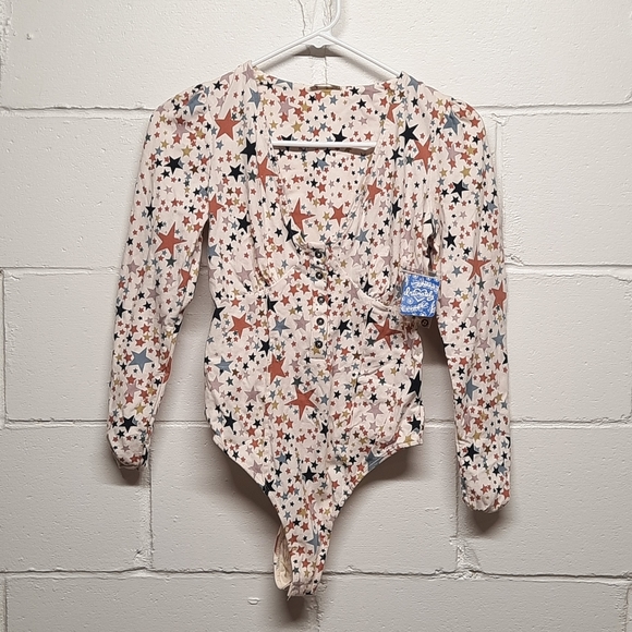 FREE PEOPLE Girls Like Us Bodysuit Stars - Picture 4 of 15